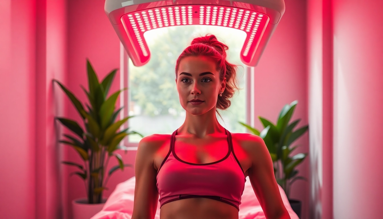 Enhancing performance with red light therapy for athletes St. Albert in a modern wellness setting.