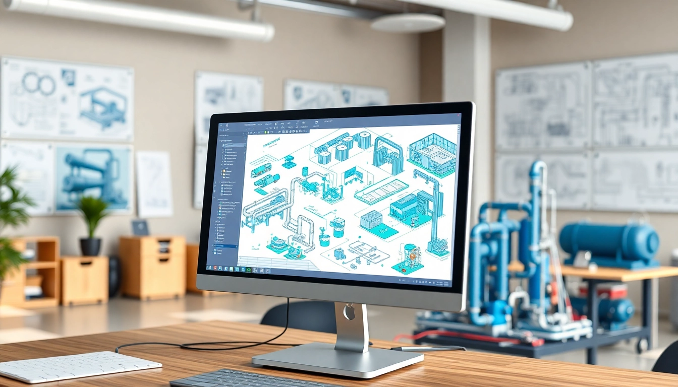 Creating detailed Plant 3D isometrics in a professional office environment with tools and designs.