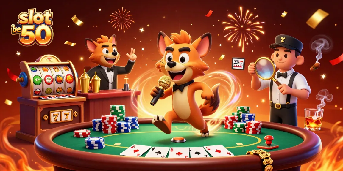 Engage with slot bet 50 entertainment at a lively comedy casino featuring hyenas.