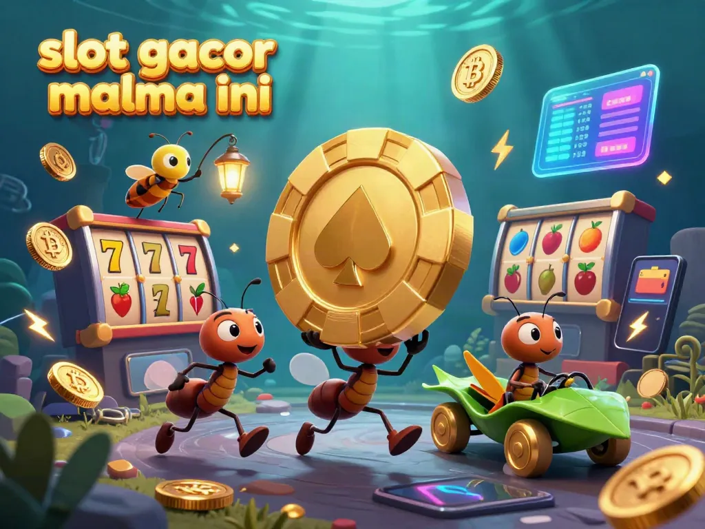 Join the ants in this vibrant heist for a giant golden poker chip on slot gacor malma ini.