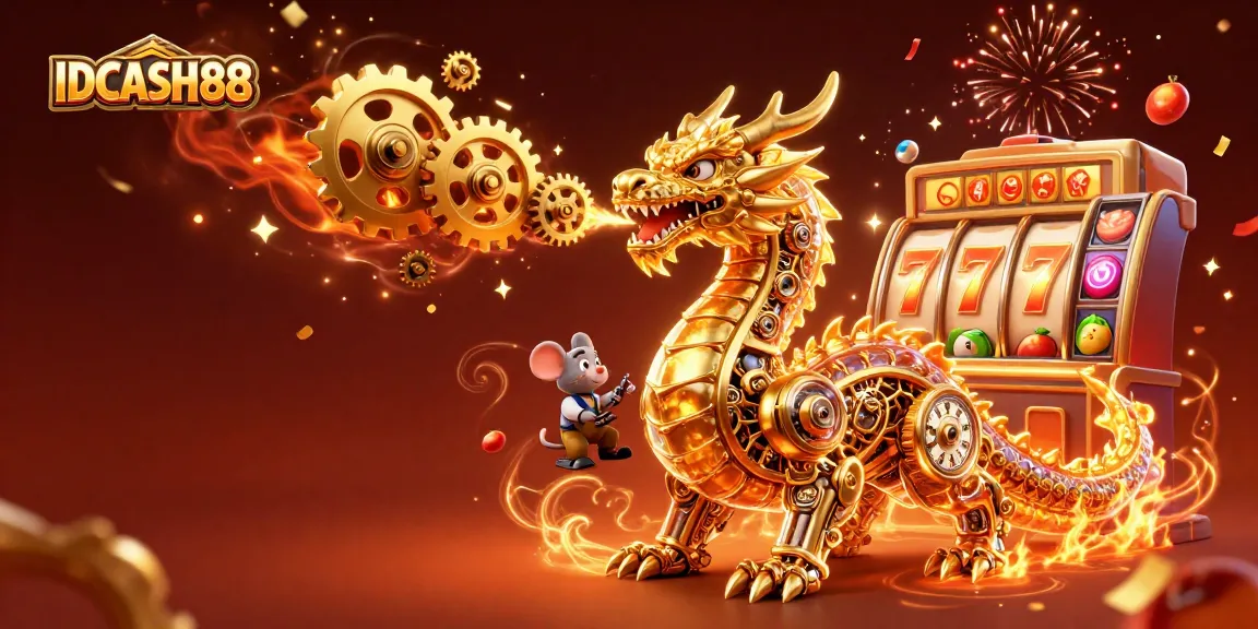 Experience winning spins with IDCASH88's vibrant slot features and dynamic celebration.