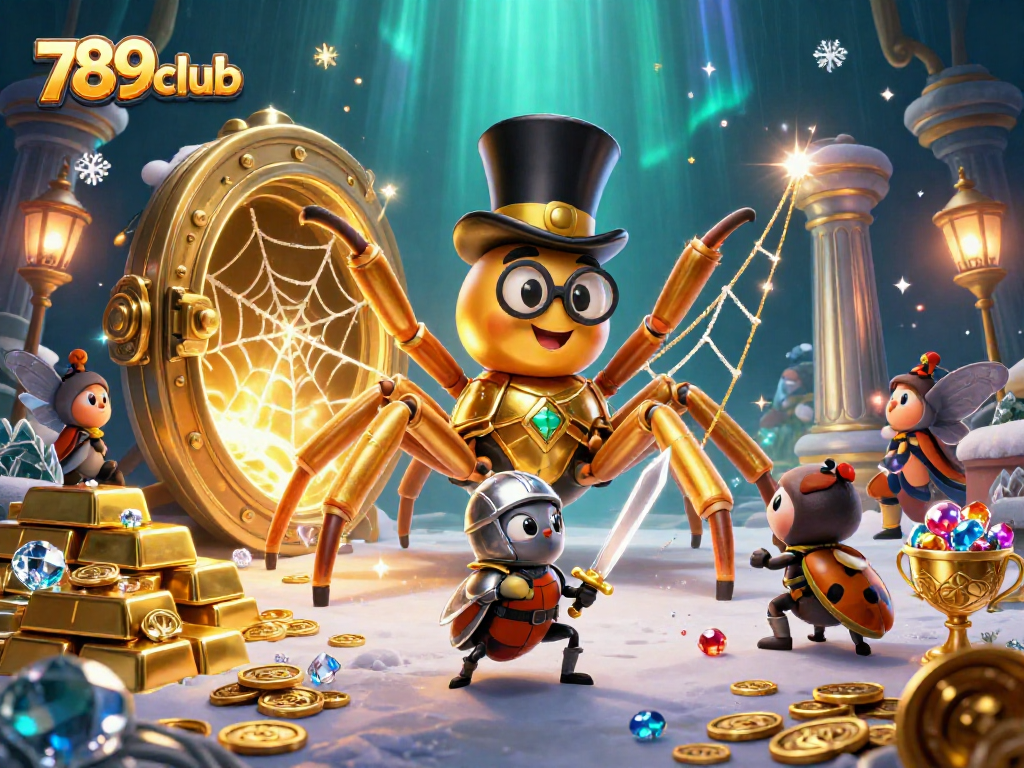 Engage with the exciting features of 789club in this vibrant 3D casino illustration.