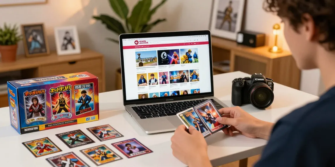 ネットオリパおすすめのためにオンラインでコレクションカードを探すシーン