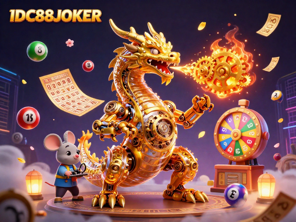 Experience the thrill of IDC88JOKER with vibrant lottery-themed visuals and engaging gameplay elements in a dynamic scene.