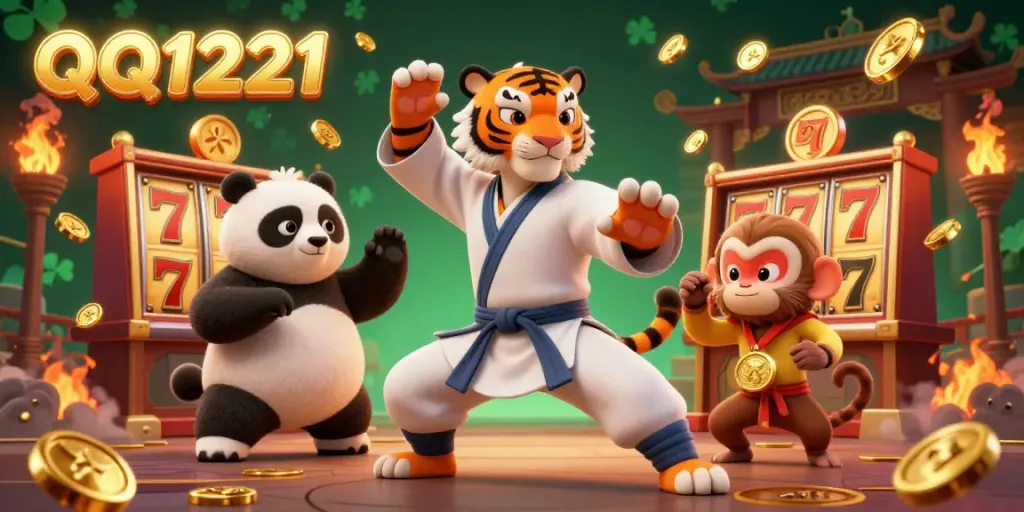 Play engaging QQ1221 slot games featuring dynamic reels, vibrant characters, and exciting casino actions.