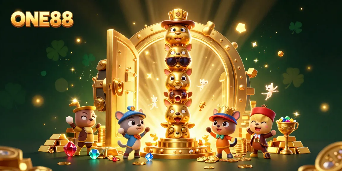 Engage in exciting gaming at ONE88, featuring a golden totem and rich treasures.