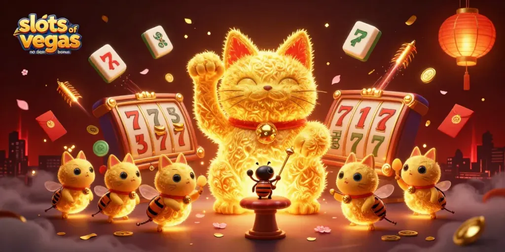 Experience the thrill of the slots of vegas no deposit bonus with dynamic casino characters and vibrant elements.