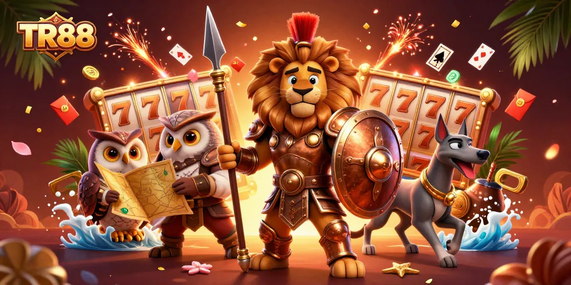 TR88 engages players with thrilling slot machines and vibrant casino elements in a dynamic setting.