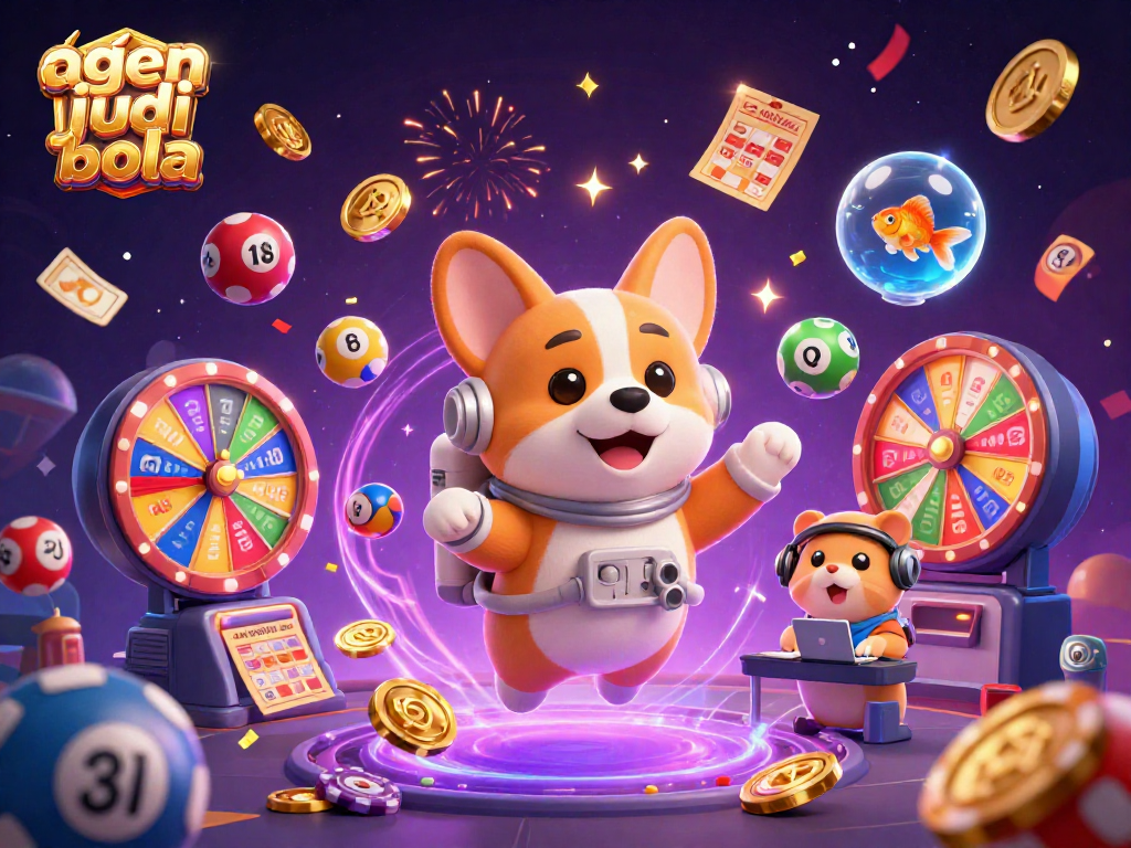 Engage with agen judi bola in an exciting space casino adventure featuring dynamic characters and colorful elements.