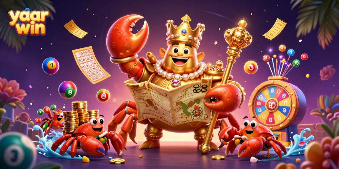 Engage with exciting games at yaar win, featuring the golden crab emperor amidst lottery elements.