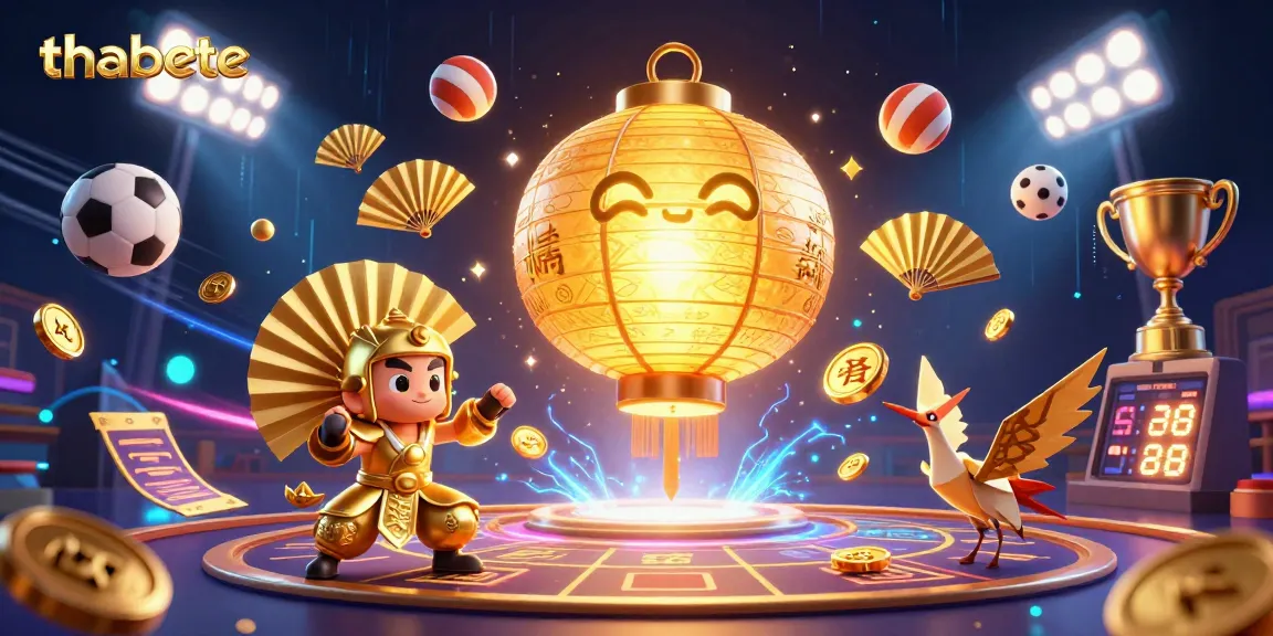 Experience the excitement of thabete with vibrant illustrated casino elements and characters.