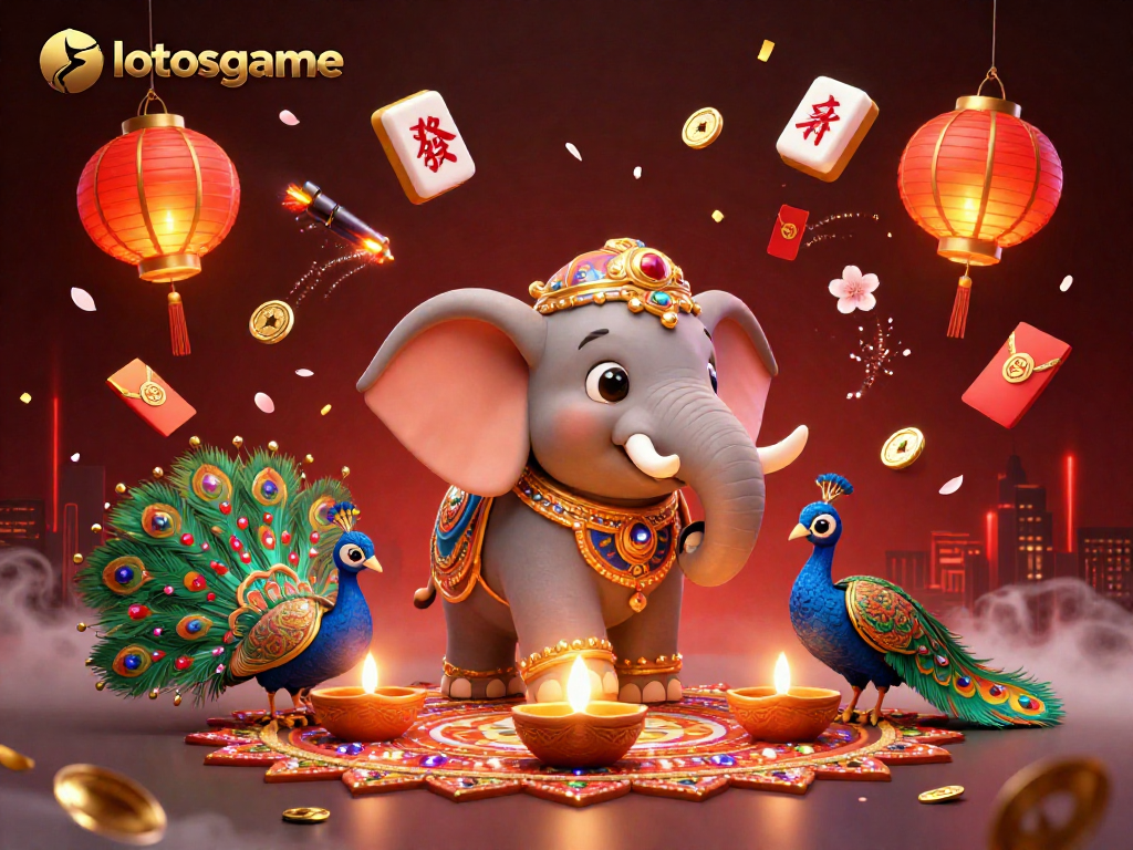 Engage in epic gaming adventures with lotosgame in this vibrant, dynamic casino scene.