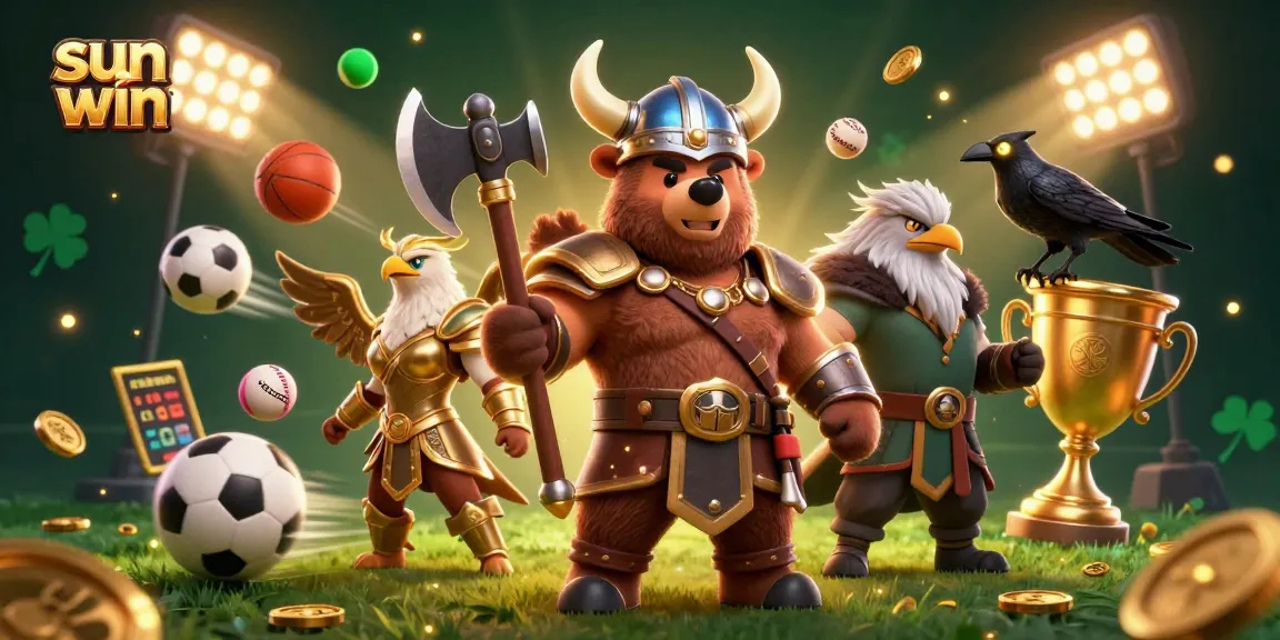 Experience thrilling moments with sun win in this dynamic gambling-themed scene full of excitement.